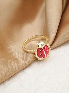 Kendra Scott Ladybug Gold Band Ring Size 7